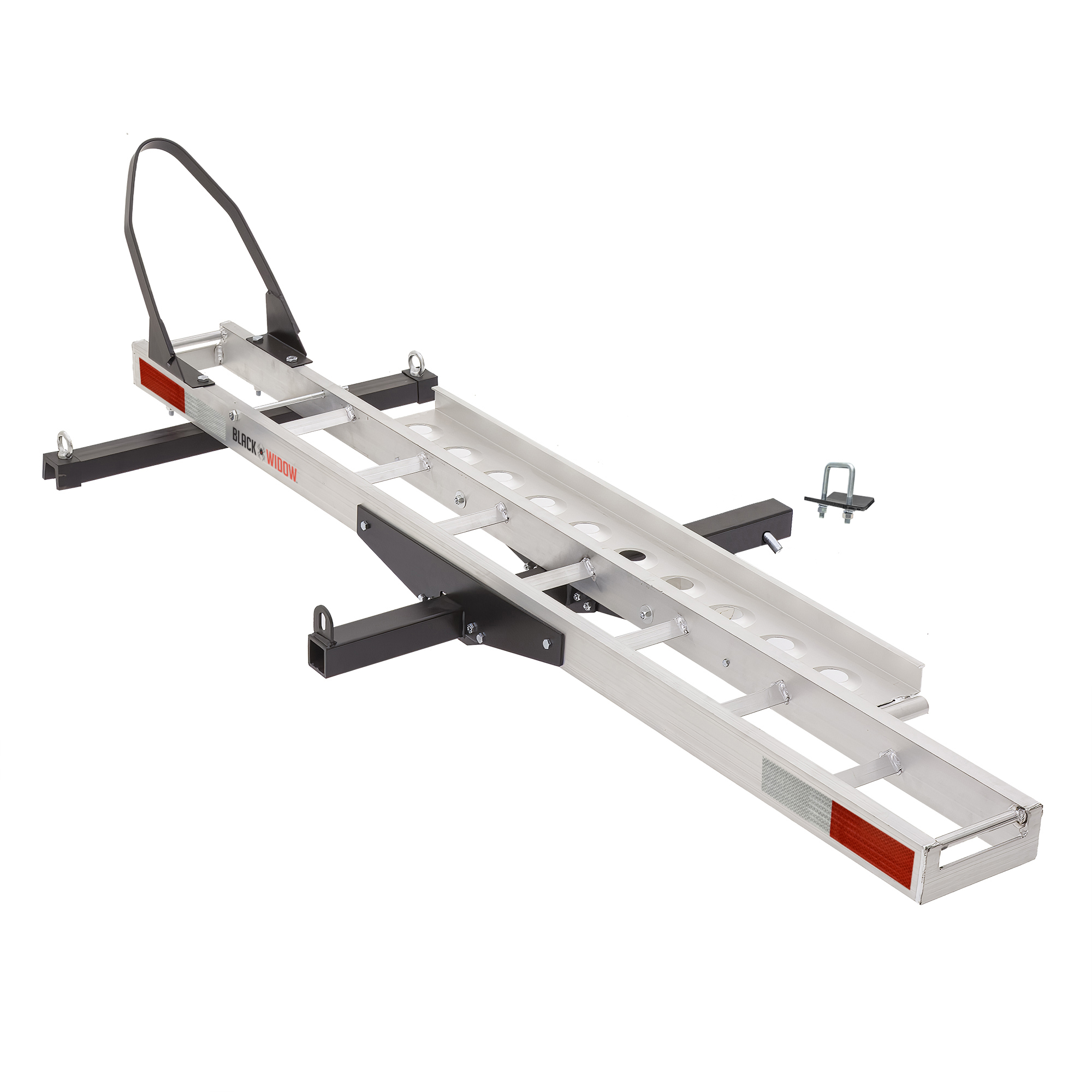 Black Widow, Aluminum Motorcycle Carrier with Chock – 400 lb. Capacity, Material Aluminum, Model# AMC-400-DLX